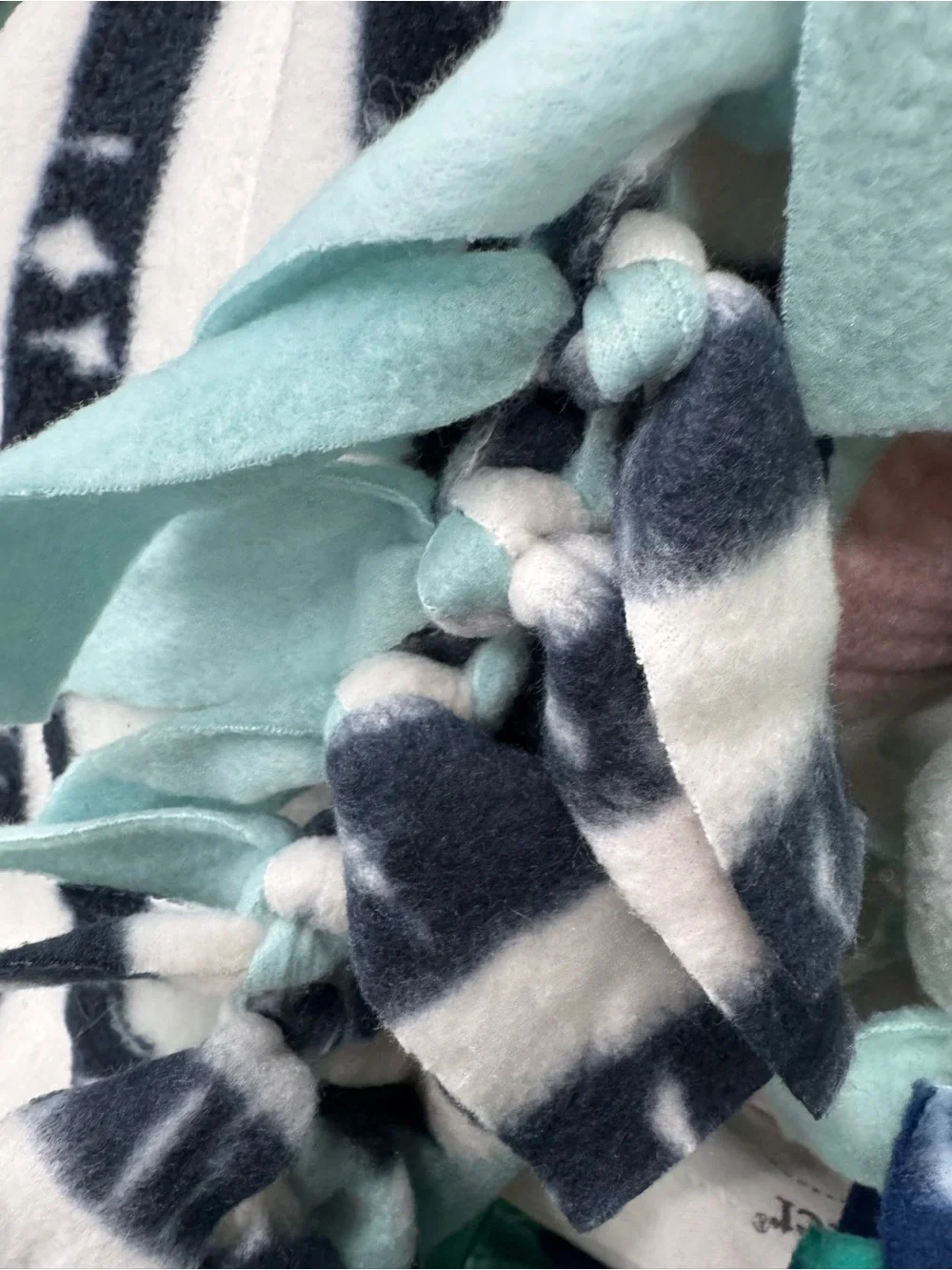 Adventure Awaits Little One Fleece Throw Blanket - Aqua, Gray & Black